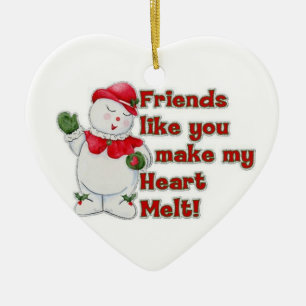 MEINE BESTE FREUNDIN IN CHRISTMAS "DEKORATION" U M KERAMIK ORNAMENT