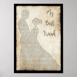 Meine beste Freundin Song Lyric Man Lady Dancing P Poster