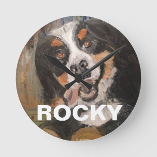 Meine besten Freunde Dog Rocky, Bernese Mountain D Runde Wanduhr