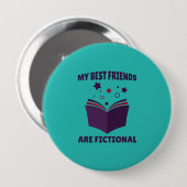 Meine besten Freunde sind ein fiktives, sarkastisc Button (Vorne & Hinten)