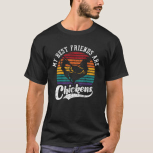 Meine besten Freunde sind Hühner Huhn Retro vintag T-Shirt