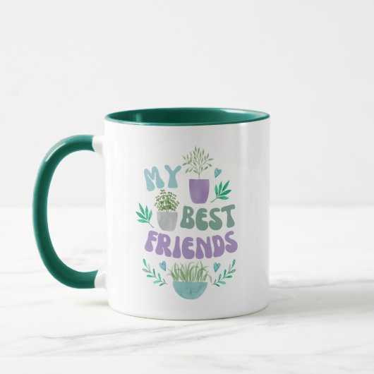 Meine besten Freunde sind Pflanze Tasse (Links)