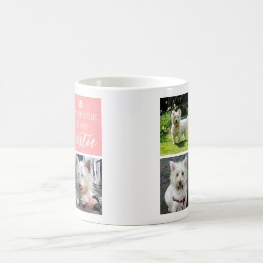 Meine Bestie ist mein Westie Dog Lover FotoCollage Kaffeetasse (Mittel)