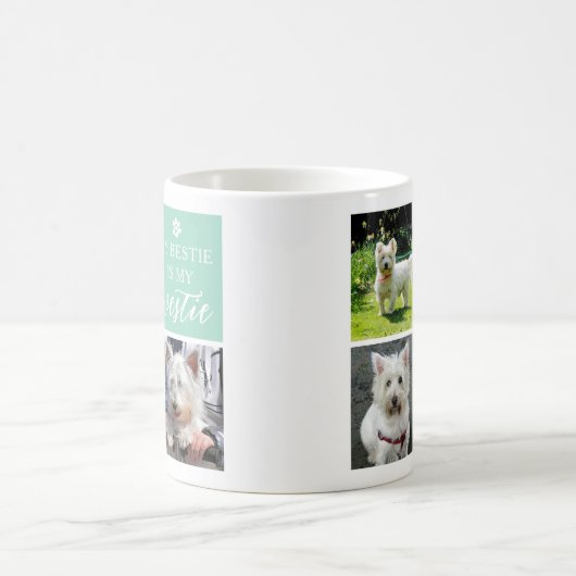 Meine Bestie ist mein Westie Dog Lover FotoCollage Kaffeetasse (Mittel)