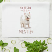 Meine Bestie ist Westie Geschirrtuch (Gefaltet)