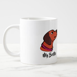 "Meine Bestie"-Kaffeebecher | Adorable Welpengesch Jumbo-Tasse