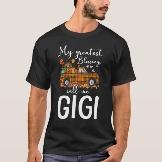 Meine Beststen Segnungen nennen mich Gigi Herbst T-Shirt (Vorderseite)