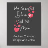 Meine Beststen Segnungen nennen mich Mama, Geschen Poster (Vorne)