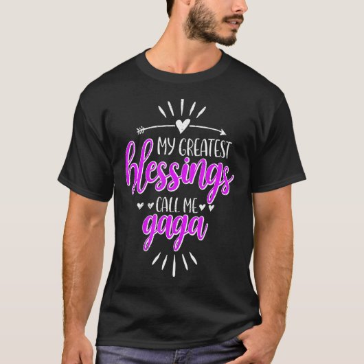 Meine Beststen Segnungen nennen mich Memaw Gaga T-Shirt (Vorderseite)