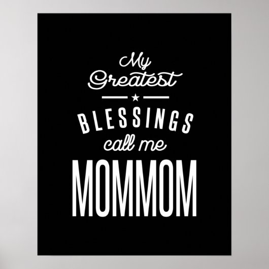 Meine Beststen Segnungen nennen mich Mom Poster (Vorne)