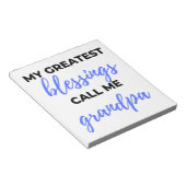 Meine Beststen Segnungen nennen mich Opa schwarz Notizblock (angewinkelt)