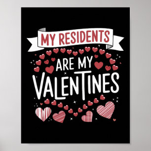 Meine Bewohner sind meine Valentinstag-Krankenschw Poster
