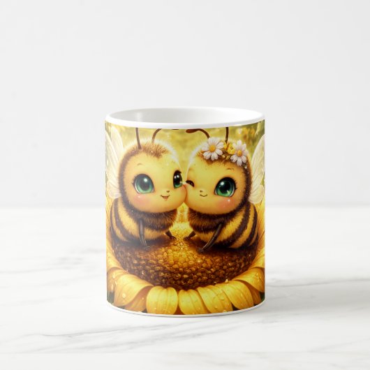 Meine Biene Sonnenblume Kaffeetasse (Mittel)
