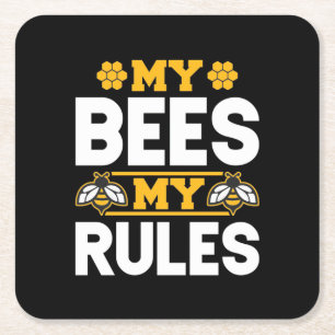 Meine Bienen Rechteckiger Pappuntersetzer