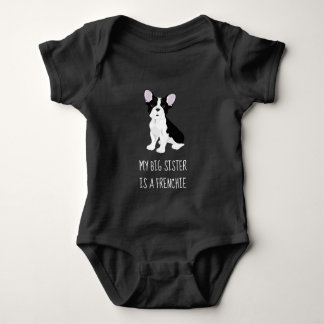 Meine Big Sister ist eine französische Onsie - sch Baby Strampler