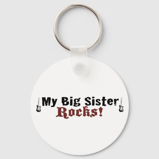 Meine Big Sister Rocks Schlüsselanhänger (Vorderseite)