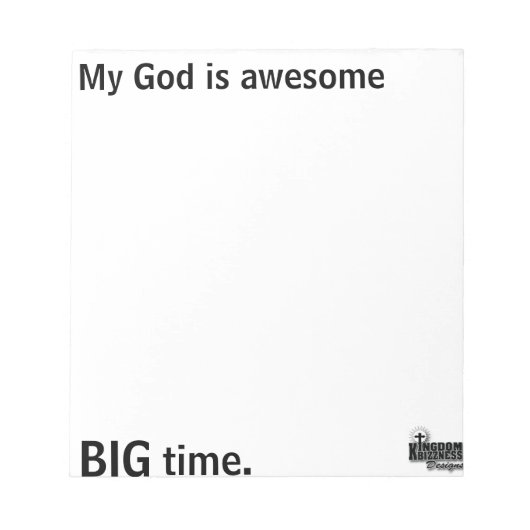 Meine Big Time Collection Notizblock (Vorderseite)