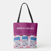 Meine Bingo Night Bag Bingo Cards Chips Blume Tasche (Rückseite)