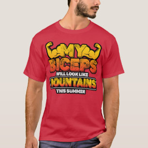 Meine Bizeps werden in diesem Sommer wie Berge aus T-Shirt