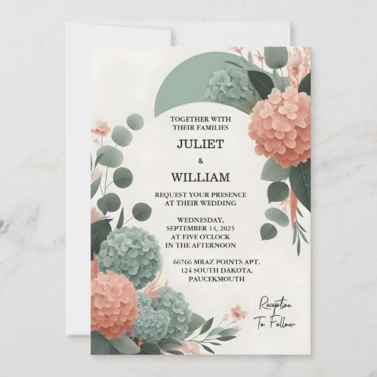 Meine blaue Pastellpfirsichpfirsichpfirsichpfirsic Einladung (Vorderseite)