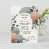 Meine blaue Pastellpfirsichpfirsichpfirsichpfirsic Einladung (Stehend Vorderseite)