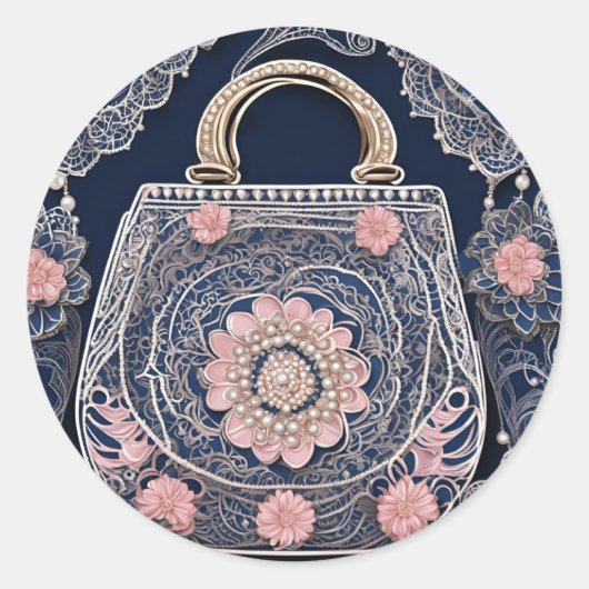 Meine blaue Purpurkünstlerin Runder Aufkleber (Vorderseite)