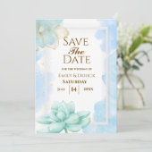 Meine Blue Sweetheart Hochzeitseinladung Einladung (Stehend Vorderseite)