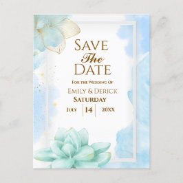 Meine Blue Sweetheart Hochzeitseinladung Postkarte