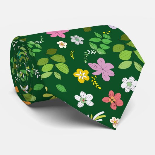 Meine Blume Design 4 Krawatte (Gerollt)