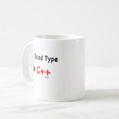 Meine Blutgruppe ist c++ Kaffeetasse (Vorderseite Links)