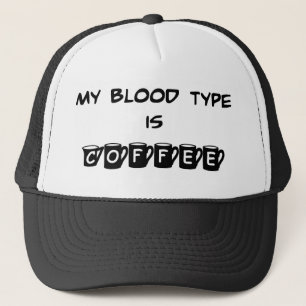 Meine Blutgruppe ist Kaffee-Hut Truckerkappe