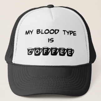 Meine Blutgruppe ist Kaffee-Hut Truckerkappe