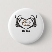 Meine Boo Chihuahua-Kostüme mit Skeletthörnchen Button (Vorderseite)