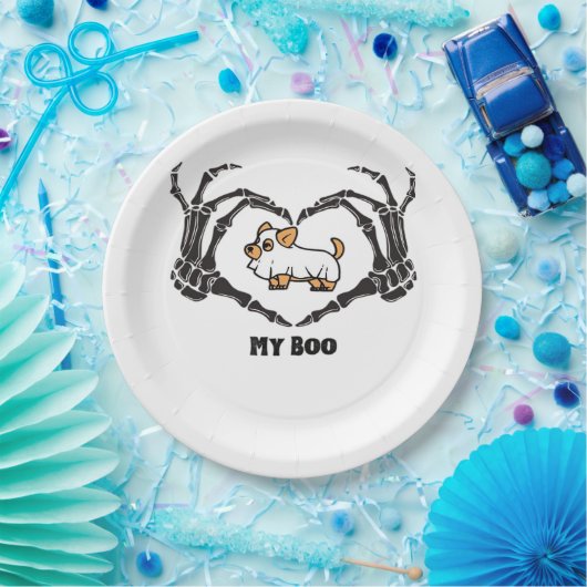 Meine Boo Chihuahua-Kostüme mit Skeletthörnchen Pappteller (Party)