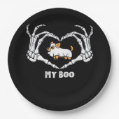 Meine Boo Chihuahua-Kostüme mit Skeletthörnchen Pappteller (Vorderseite)