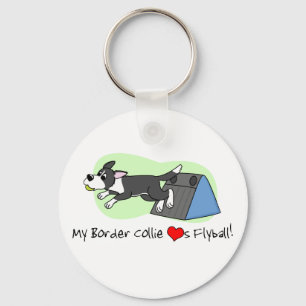 Meine Border Collie Lieben Flyball Schlüsselanhäng Schlüsselanhänger