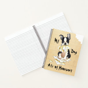 Meine Boston Terrier Ate Meine Hausaufgaben Notizbuch