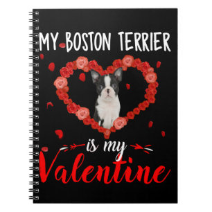 Meine Boston Terrier ist mein Valentine Schönes Ge Notizblock
