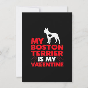 Meine Boston Terrier ist meine Valentine Boston Te Dankeskarte