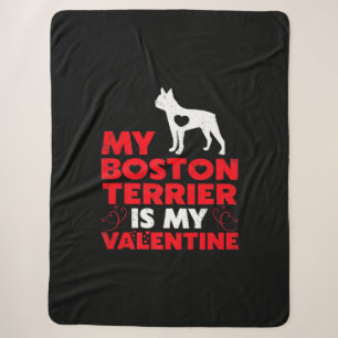 Meine Boston Terrier ist meine Valentine Boston Te Sherpadecke