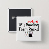 Meine Bowling (Drinking) Teamgesteine Button (Vorne & Hinten)