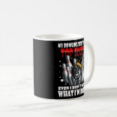 Meine Bowling-Strategie ist die oberste geheime Bo Kaffeetasse (VorderseiteRechts)