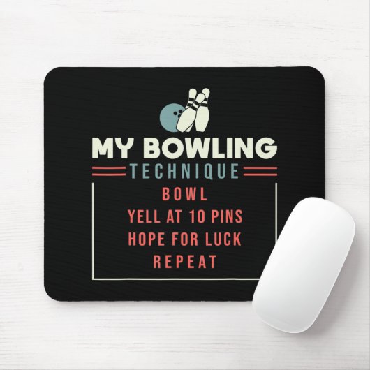 Meine Bowling-Technik - Bowling Mousepad (Mit Mouse)