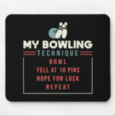 Meine Bowling-Technik - Bowling Mousepad (Vorne)