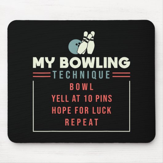 Meine Bowling-Technik - Bowling Mousepad (Vorne)
