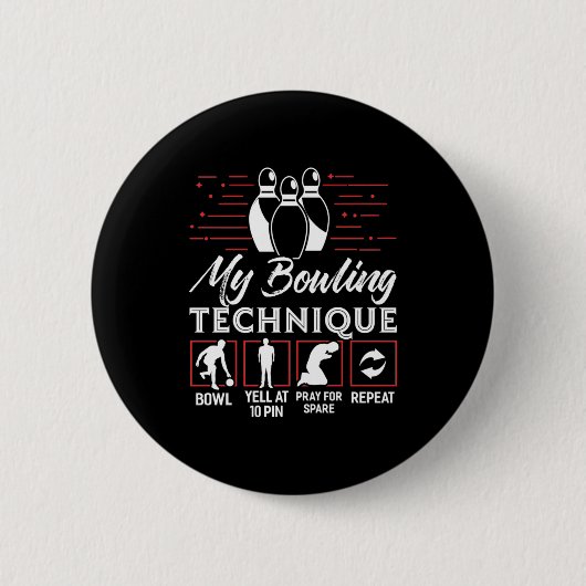 Meine Bowling-Technik Button (Vorderseite)