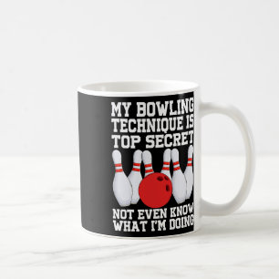 Meine Bowling-Technik ist geheim lustig Bowling Bo Kaffeetasse