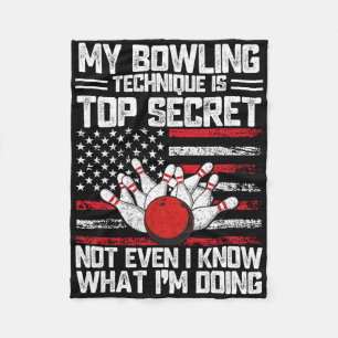 Meine Bowling-Technik ist hochgeheim, lustiger Bow Fleecedecke