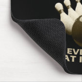 Meine Bowling-Technik ist hochgeheime Bowler-Kleid Mousepad (Ecke)