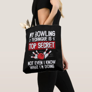 Meine Bowling-Technik ist Top Secret Lustiges Bowl Tasche